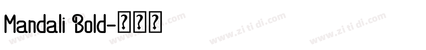 Mandali Bold字体转换